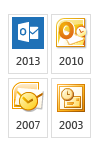 support Outlook versions